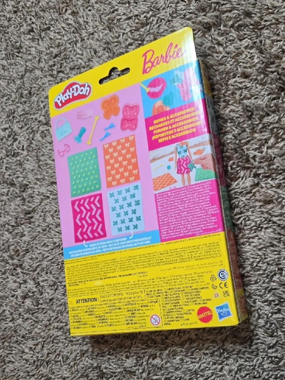 Barbie Play Doh Fashions Mattel Pearls & Bows Pattern Sheets Hasbro Toy